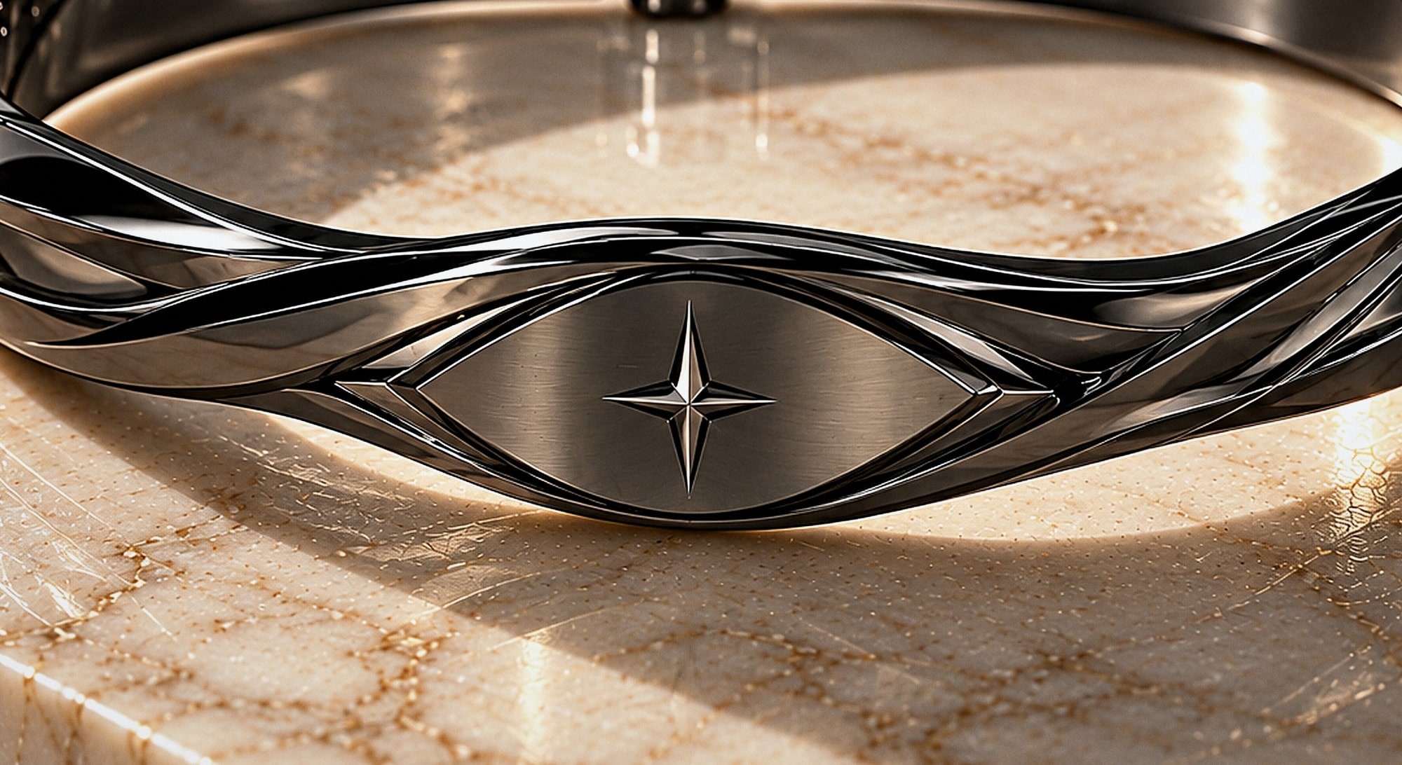 The eye of The Line, where the bracelet meets your phone