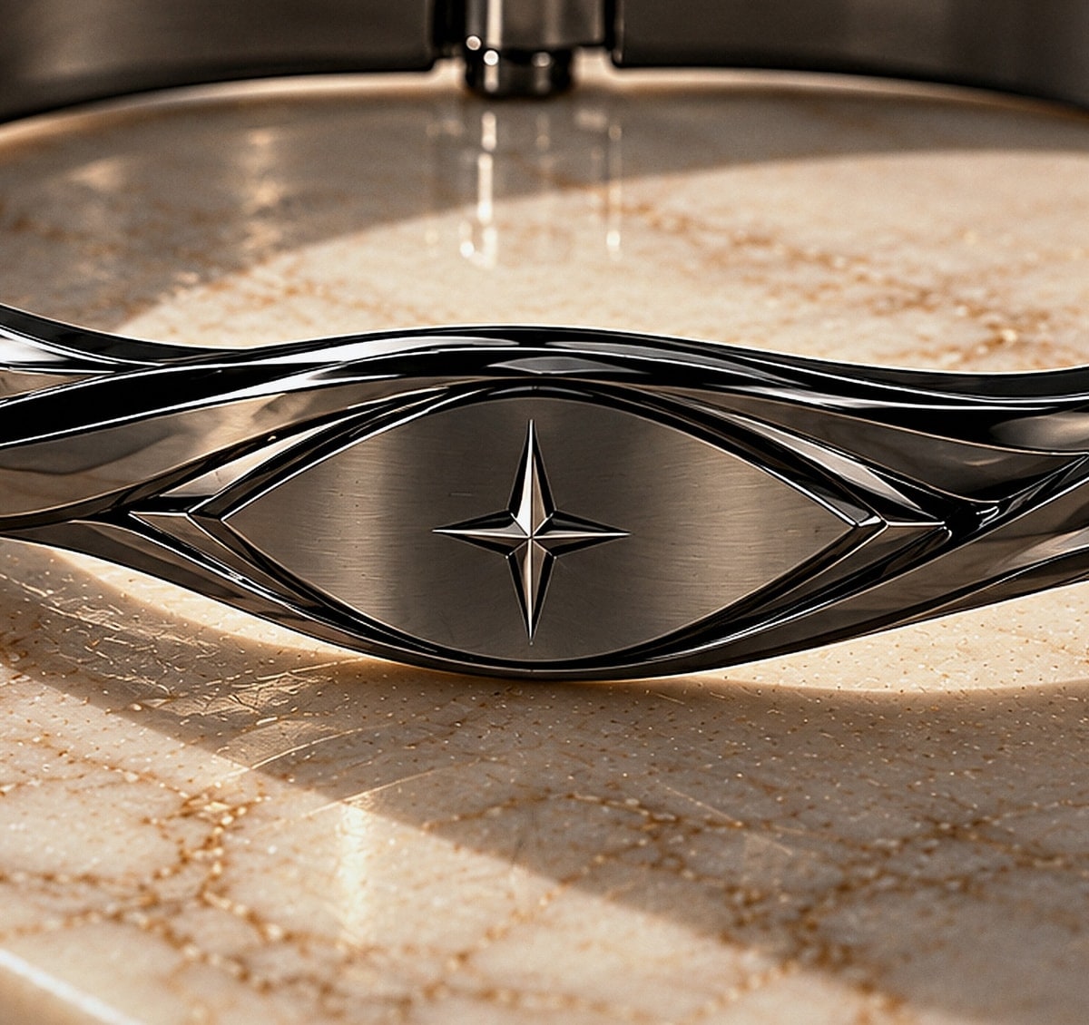 Close-up of the OZARA eye on The Line